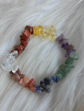 Multi-Color Chakra Stone Beaded Stretch Bracelet